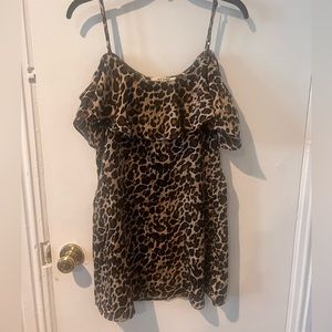 Cheetah print dress satin